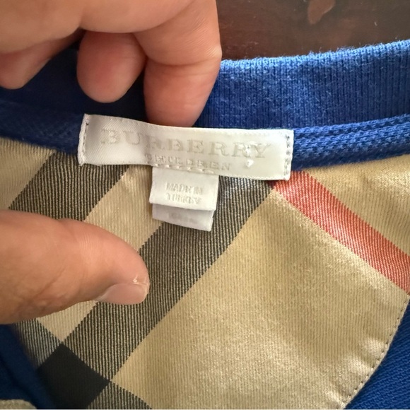 Burberry Blue Polo Shirt Classic Design - Picture 8 of 13